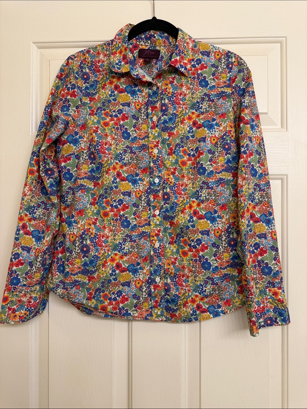 J. Crew 100% cotton Liberty fabric button down